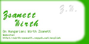 zsanett wirth business card